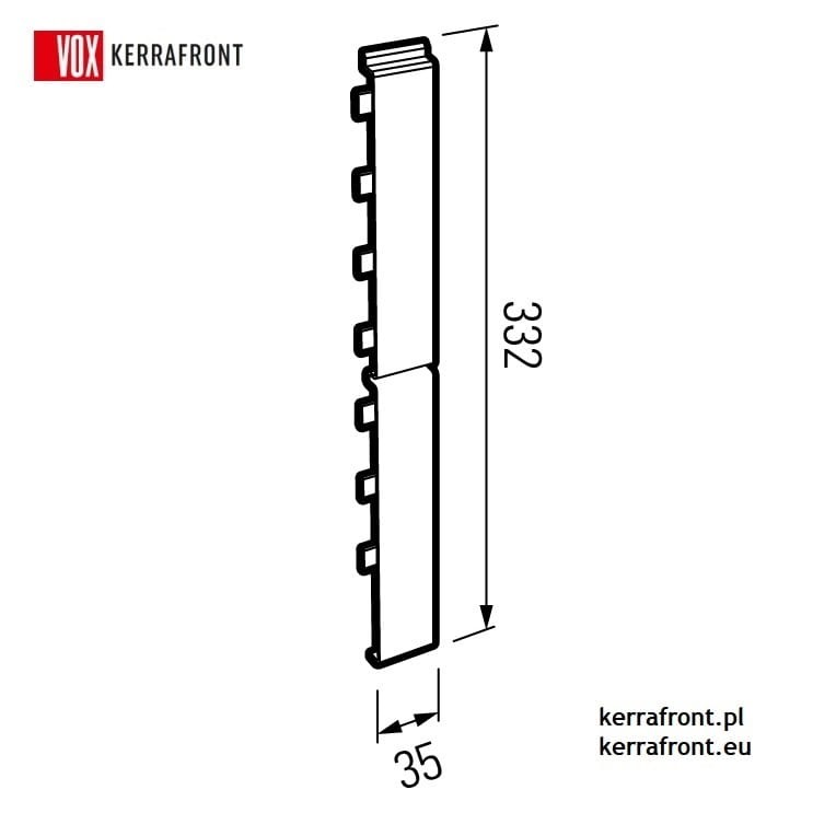 VOX cznik J 302 do Deski FS 302 Ivory ECOPLAST