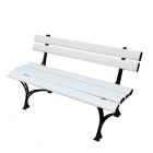 ŁAWKA z desek PVC + nogi aluminiowe / biały 130cm