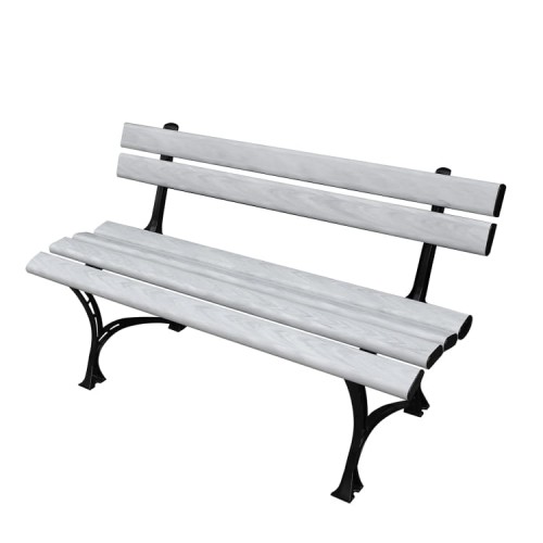 ŁAWKA z desek PVC + nogi aluminiowe / popiel marmur 130cm