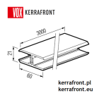 VOX - listwa łącznik FS-282 do kerrafrontu (dwuczęściowa) silver grey / 3m - schemat