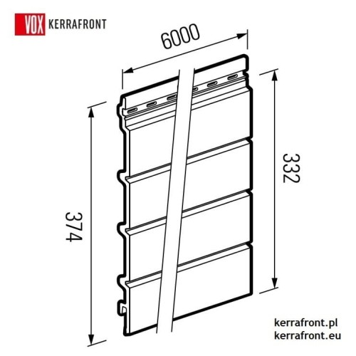 VOX KERRAFRONT malt oak - Deska elewacyjna FS-304 (33,2cm x 6m)