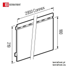 VOX KERRAFRONT caramel oak - Deska elewacyjna FS-201 (18cm x 2,95m) Connex - schemat