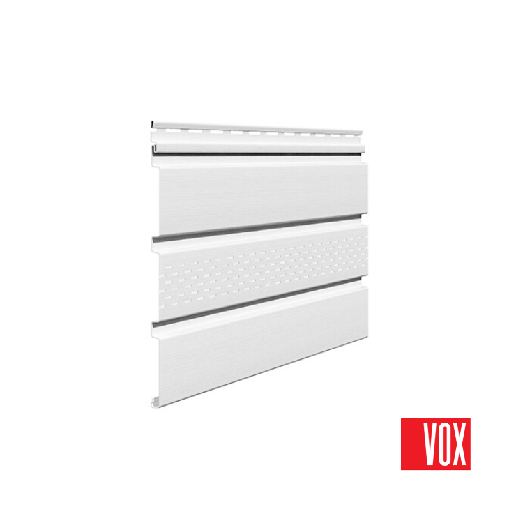 VOX - Podsufitka PCV biała wentylacyjna (trzydeskowa) - próbka (5-10cm)