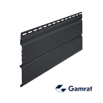 GAMRAT - Podsufitka PCV grafit wentylacyjna (dwudeskowa) - próbka (5-10cm)