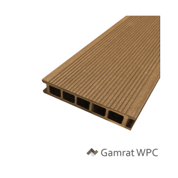 GAMRAT orzech - deska tarasowa WPC/14cm (komorowa) - próbka (5-10cm)