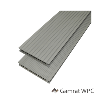 GAMRAT szary - deska tarasowa WPC/16cm (komorowa) - próbka (5-10cm)