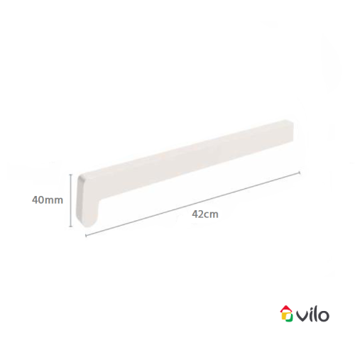 VILO Zaślepka parapetu PVC - złoty dąb UNIWERSALNA (lewa/prawa) / SCHEMAT