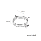 CEGLASTY - Obejma rury 100mm METALOWA - SCHEMAT
