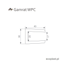 GAMRAT - Ceownik 40x30mm WPC / orzech 2m - SCHEMAT