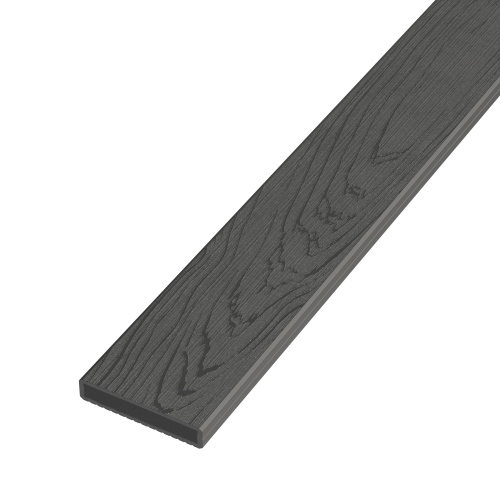 GAMRAT - Profil uniwersalny WPC sztacheta 100x19mm Premium / grafit 3m - strona 1: POWIERZCHNIA szczotkowana, STRUKTURA gładka ze wzorem drewna