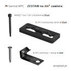 GAMRAT - Zestaw montażowy (do deski tarasowej) / na 2m² - ZAWARTOŚĆ