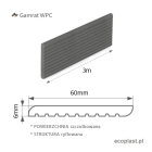 GAMRAT ciemny brąz - Listwa maskująca WPC 60x6mm (do deski tarasowej) / SCHEMAT
