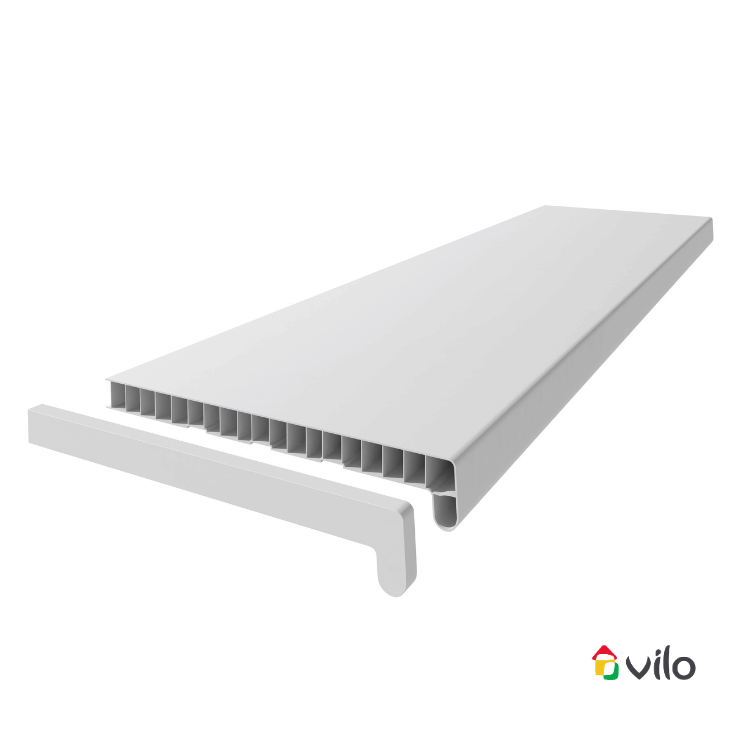 VILO Parapet wewnętrzny PVC szer. 25cm - biały / ZAŚLEPKA (lewa/prawa) - opcja dodatkowa