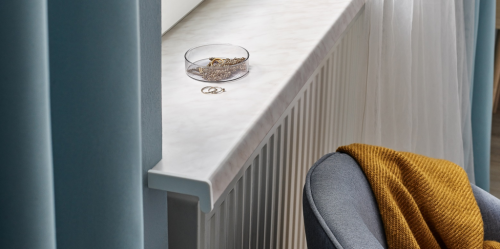 VILO Parapet wewnętrzny PVC szer. 25cm - marmur / WIZUALIZACJA