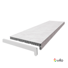 VILO Parapet wewnętrzny PVC szer. 25cm - marmur / ZAŚLEPKA (lewa/prawa) - opcja dodatkowa