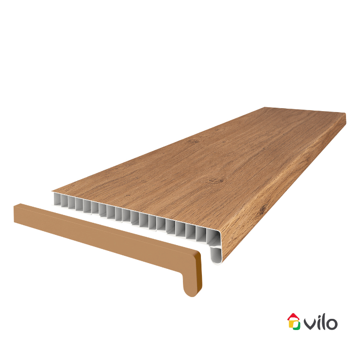 VILO Parapet wewnętrzny PVC szer. 25cm - winchester / ZAŚLEPKA (lewa/prawa) - opcja dodatkowa