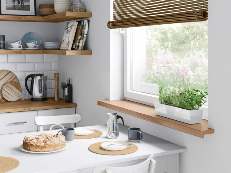 VILO Parapet wewnętrzny PVC szer. 30cm - winchester / WIZUALIZACJA