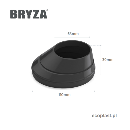 BRYZA PVC brązowy - Redukcja 110/63mm (do osadnika) - SCHEMAT