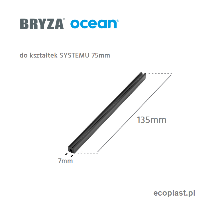 BRYZA / OCEAN - Uszczelka zapasowa do kształtek 75mm - SCHEMAT