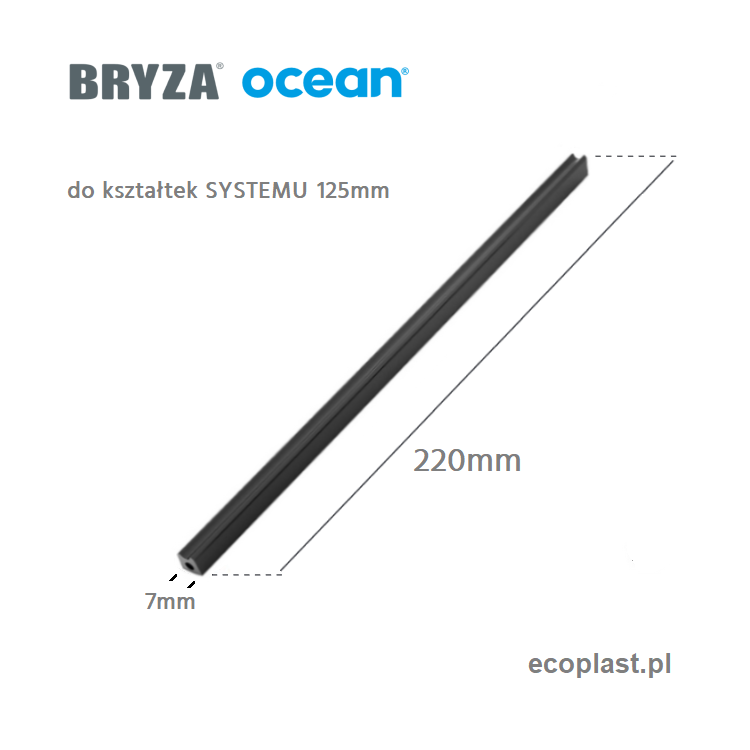 BRYZA / OCEAN - Uszczelka zapasowa do kształtek 125mm - SCHEMAT