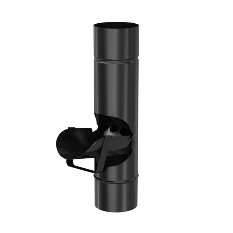 BRYZA STAL czarny - Czyszczak / łapacz deszczówki 90mm - OTWARTY