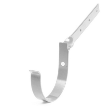 BRYZA PVC biały - Uchwyt rynnowy 125mm metalowy / SKRĘCONY