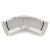 BRYZA PVC biały - Narożnik 125mm / WEWNĘTRZNY regulowany (kąt 120°-145°)