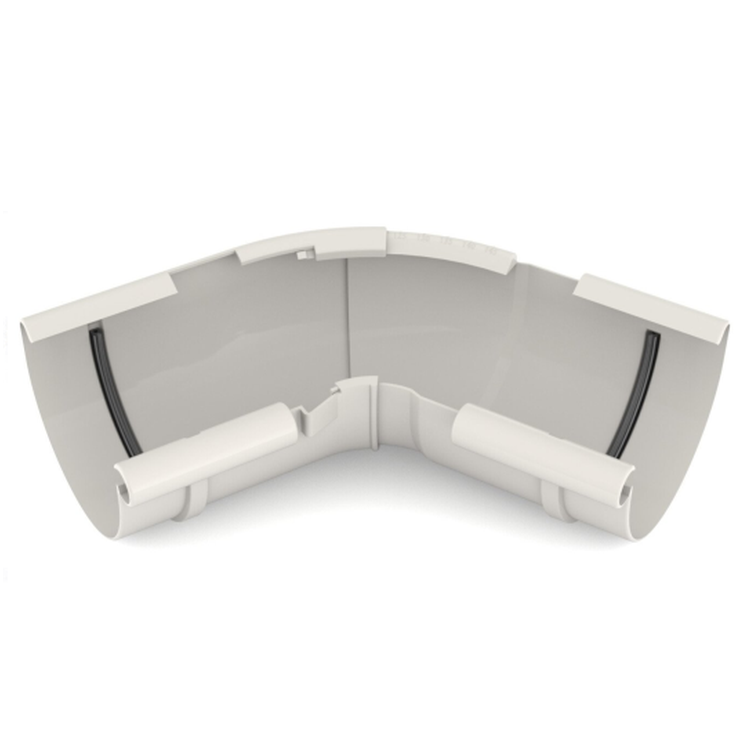 BRYZA PVC biały - Narożnik 125mm / WEWNĘTRZNY regulowany (kąt 120°-145°)