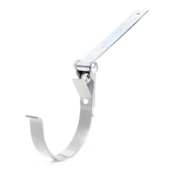 BRYZA PVC biały - Uchwyt rynnowy 150mm metalowy / REGULOWANY