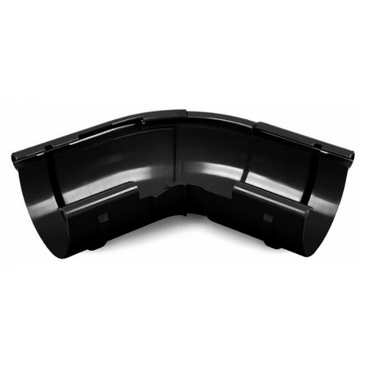 BRYZA PVC czarny - Narożnik 125mm / ZEWNĘTRZNY regulowany (kąt 120°-145°)