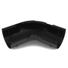 BRYZA PVC czarny - Narożnik 125mm / WEWNĘTRZNY regulowany (kąt 120°-145°)