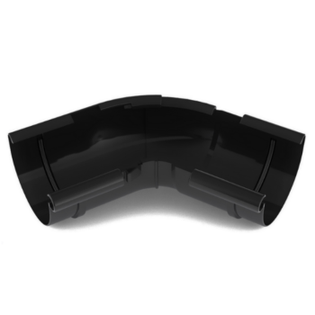 BRYZA PVC czarny - Narożnik 125mm / WEWNĘTRZNY regulowany (kąt 120°-145°)