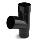 BRYZA PVC czarny - Trójnik 90/90/90mm (kąt 67,5°)