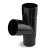 BRYZA PVC czarny - Trójnik 90/90/90mm (kąt 67,5°)