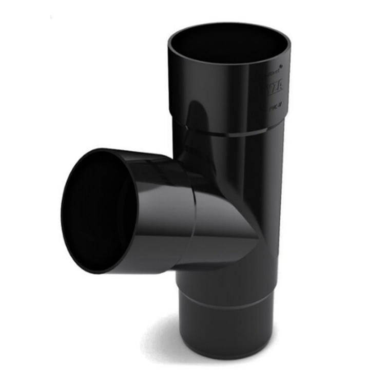 BRYZA PVC czarny - Trójnik 90/90/90mm (kąt 67,5°)