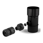 BRYZA PVC czarny - Odzyskiwacz wody deszczowej 63mm + końcówki