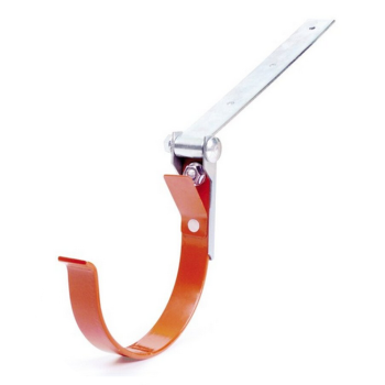 BRYZA PVC ceglasty - Uchwyt rynnowy 125mm metalowy / REGULOWANY