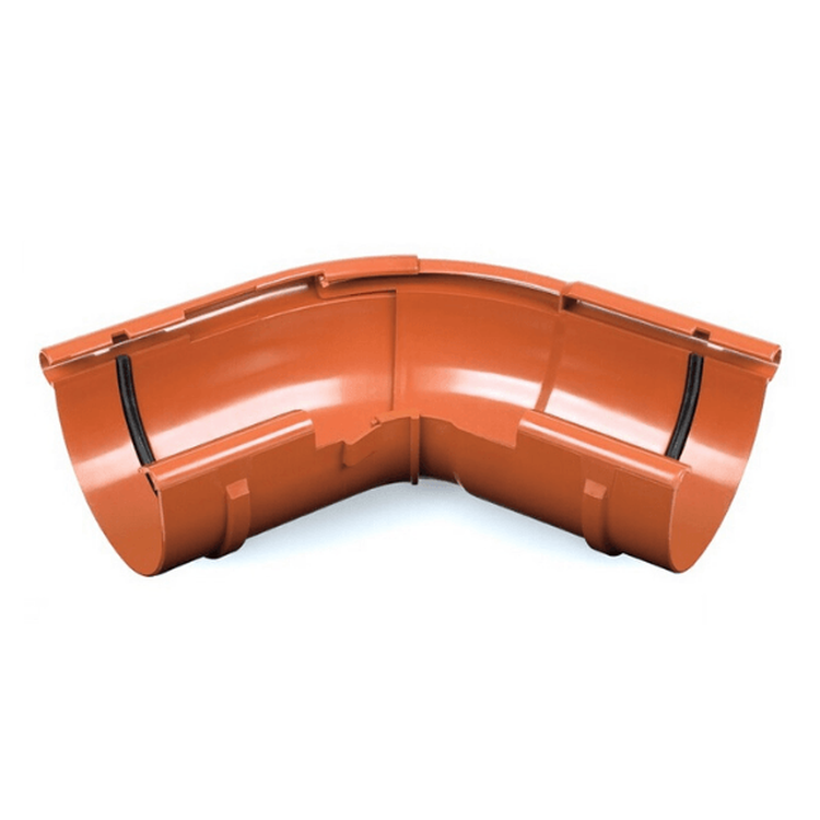 BRYZA PVC ceglasty - Narożnik 125mm / ZEWNĘTRZNY regulowany (kąt 120°-145°)