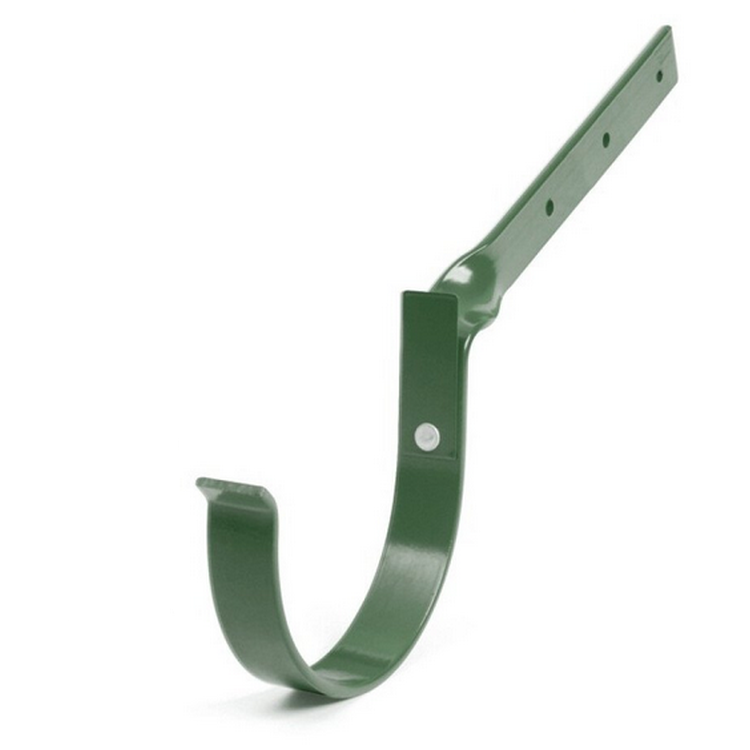 BRYZA PVC zielony - Uchwyt rynnowy 125mm metalowy / SKRĘCONY