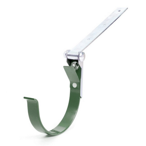 BRYZA PVC zielony - Uchwyt rynnowy 125mm metalowy / REGULOWANY