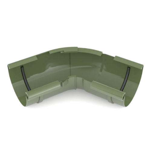 BRYZA PVC zielony - Narożnik 125mm / WEWNĘTRZNY regulowany (kąt 120°-145°)