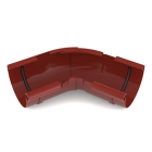 BRYZA PVC czerwony - Narożnik 125mm / WEWNĘTRZNY regulowany (kąt 120°-145°)