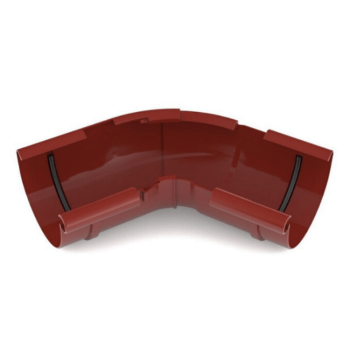 BRYZA PVC czerwony - Narożnik 125mm / WEWNĘTRZNY regulowany (kąt 120°-145°)