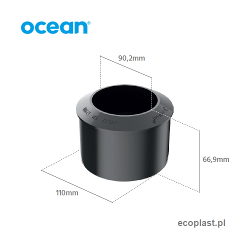 OCEAN PVC szary - Redukcja 110/90mm - SCHEMAT