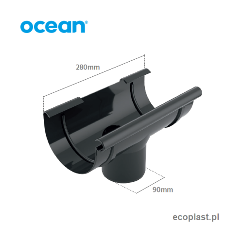 OCEAN PVC - Lej spustowy 125/90mm - SCHEMAT