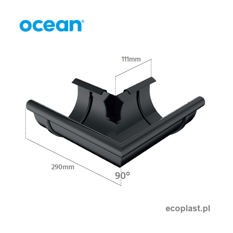 OCEAN - Narożnik 150mm ZEWNĘTRZNY (kąt 90°) - SCHEMAT