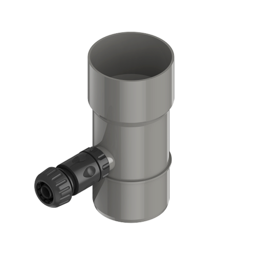 OCEAN szary - Odzyskiwacz wody deszczowej PVC / 90mm + końcówki