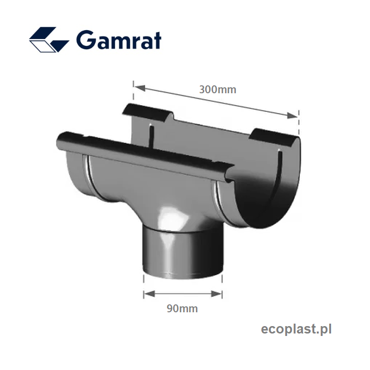 GAMRAT PVC - Lej spustowy 125/90mm - SCHEMAT