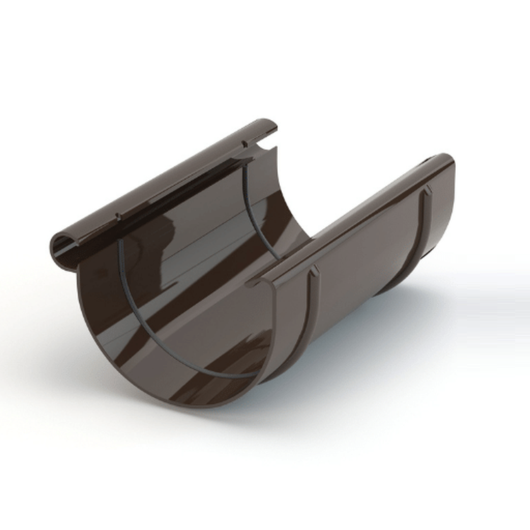 GAMRAT PVC brązowy ciemny - Złączka rynnowa 150mm
