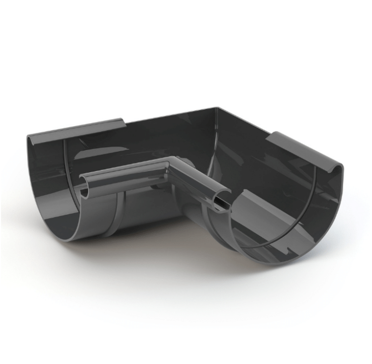 GAMRAT PVC grafitowy - Narożnik 125mm / WEWNĘTRZNY (kąt 90°)